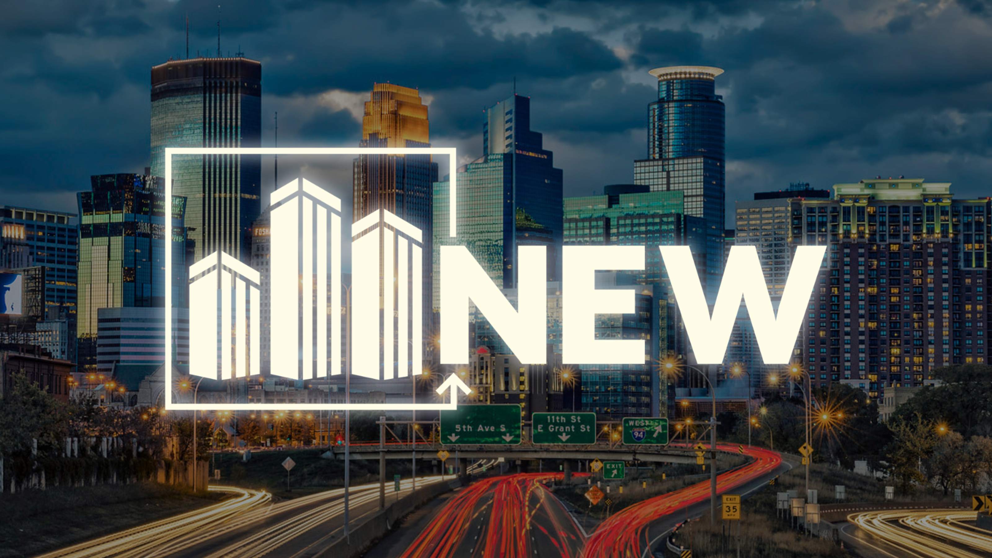 City Background with Logo